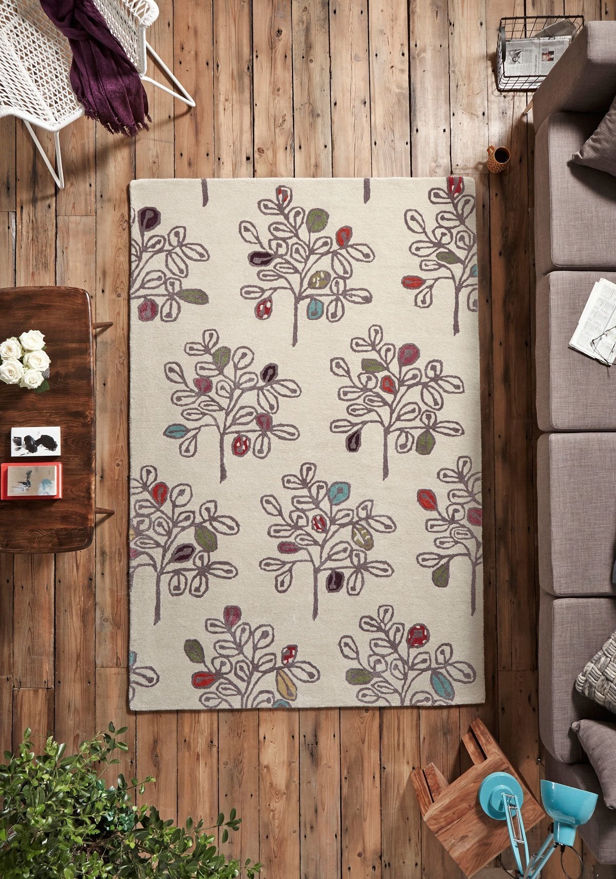 Fiona Howard - Designer Money Tree FH01 Rug Multi