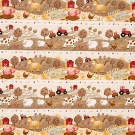 Farm 4580 Curtain Fabric Brun 002