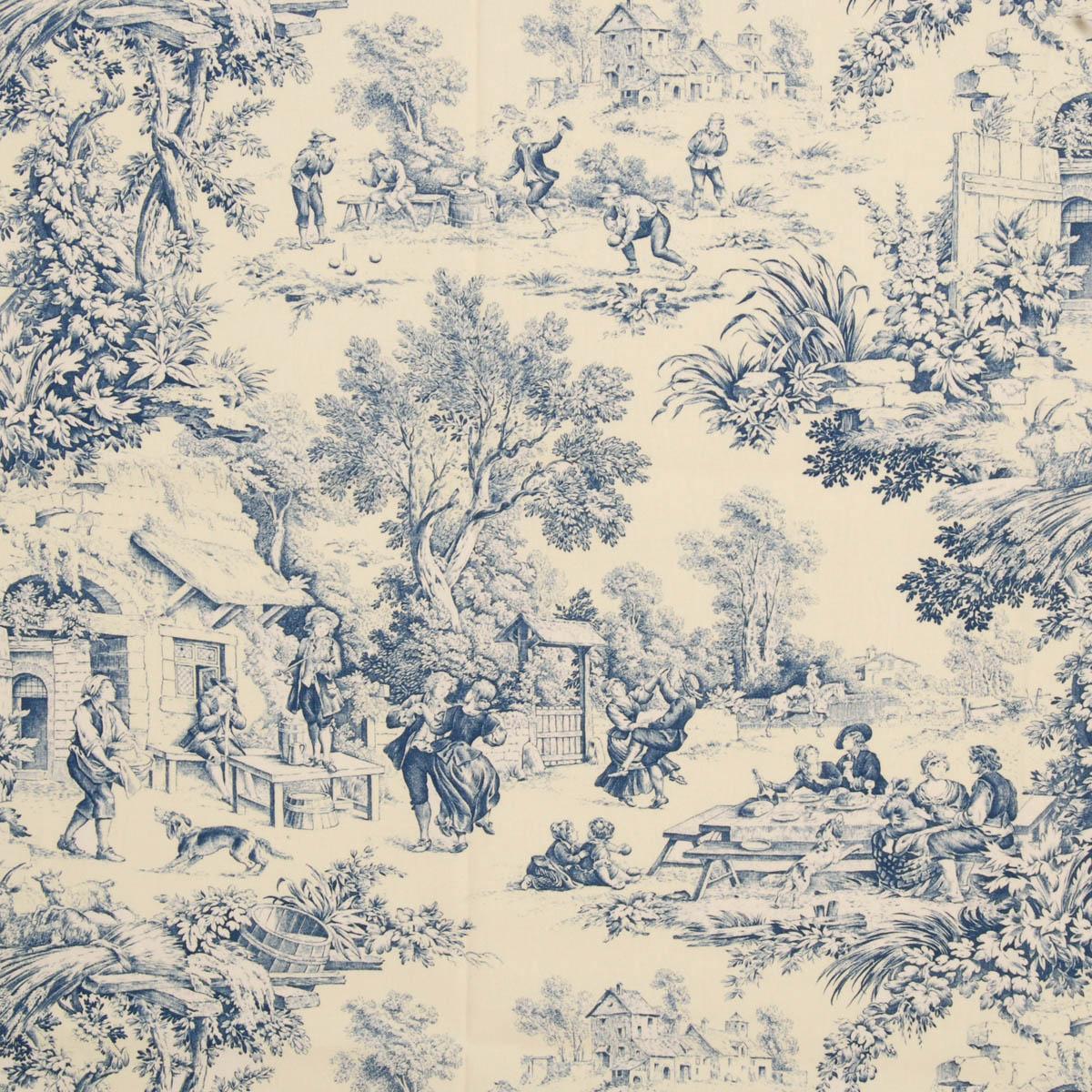 Festin Curtain Fabric Roll End 1.8m Bleu