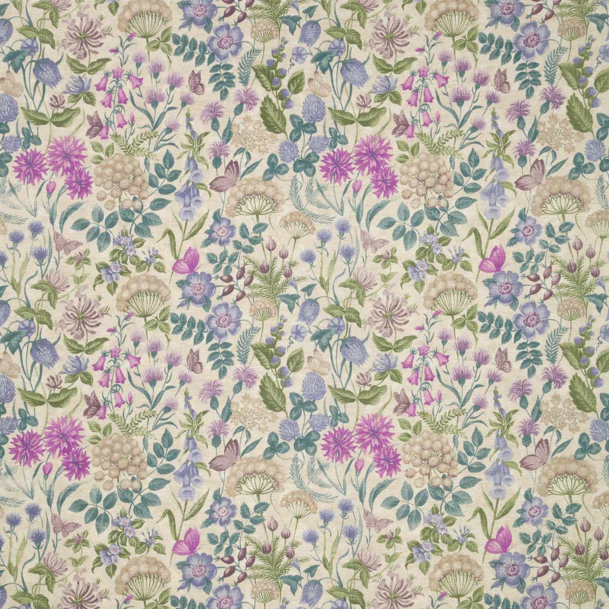 iLiv Field Flowers Fabric Bilberry