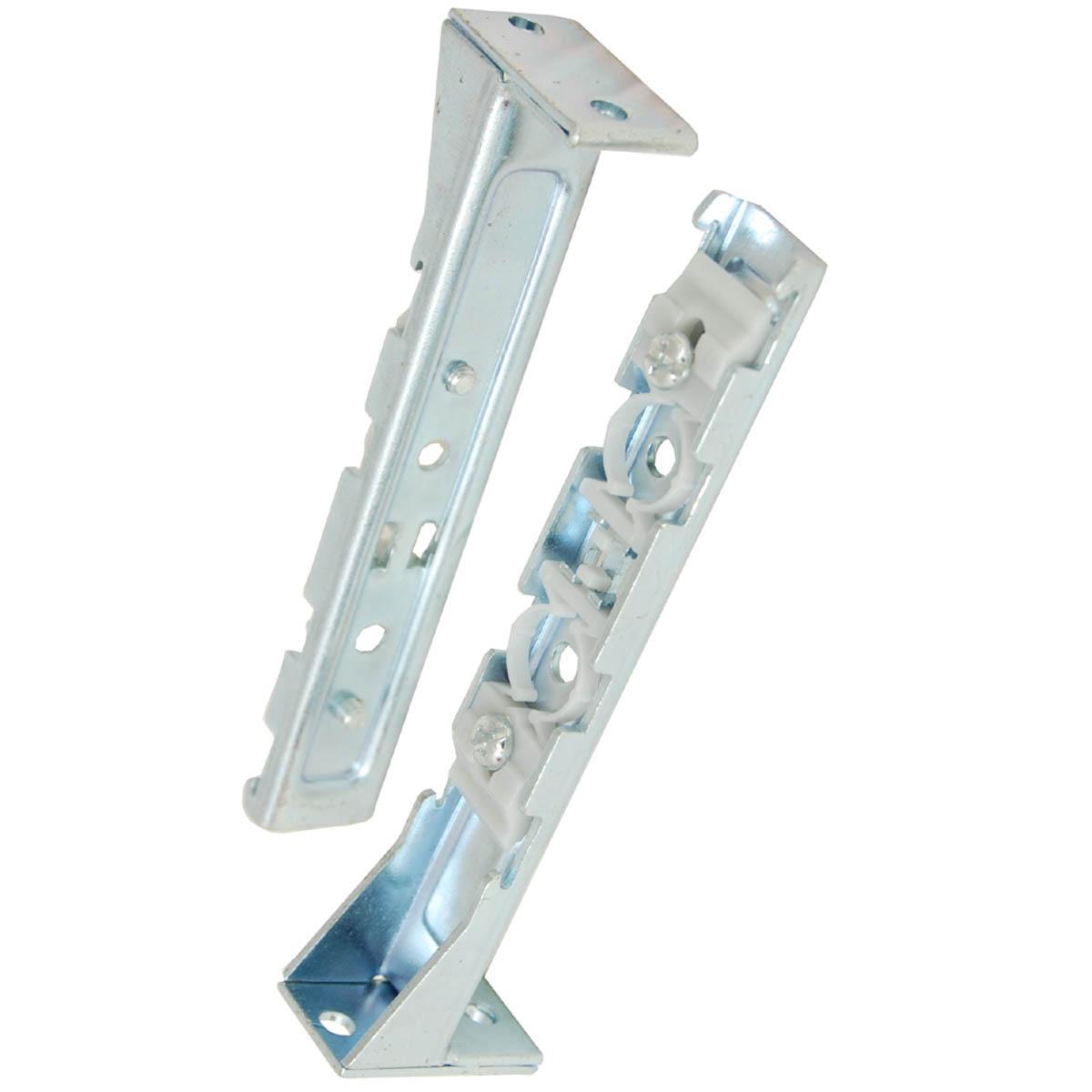 Fineline Curtain Track Face Fix Double Bracket Silver