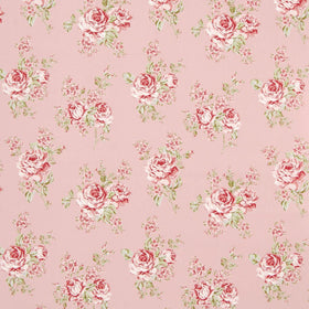 Flora Curtain Fabric Rose
