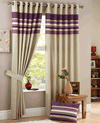 Harvard Ready Made Curtain Aubergine