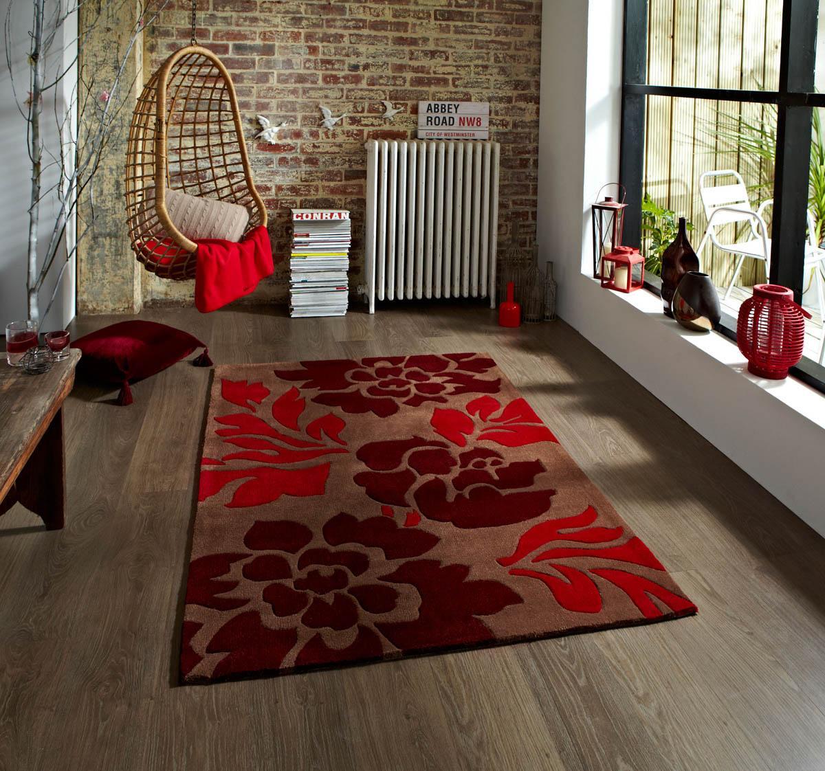 Hong Kong 33L Rug Brown/Red