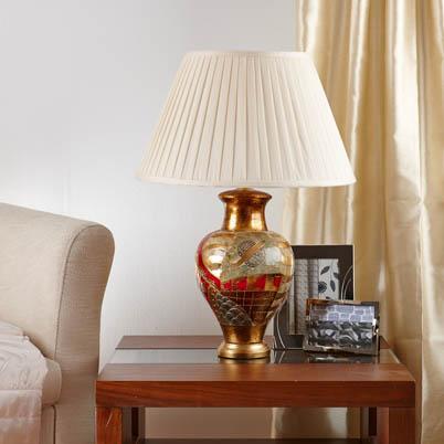 Java Table Lamp Small Cream/Gold