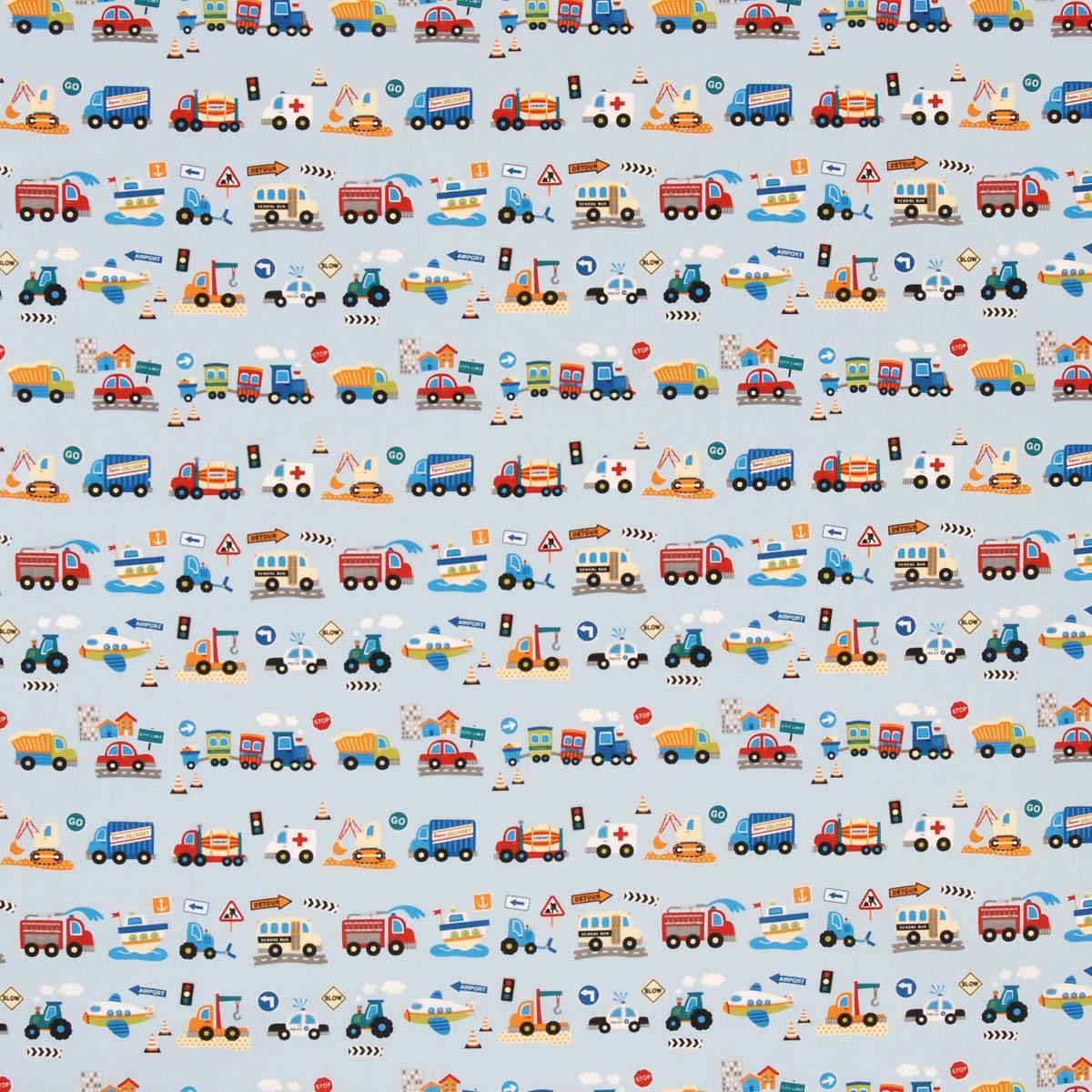 Klaxon Curtain Fabric Roll End 0.8m Blue