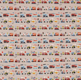Klaxon Curtain Fabric Brown
