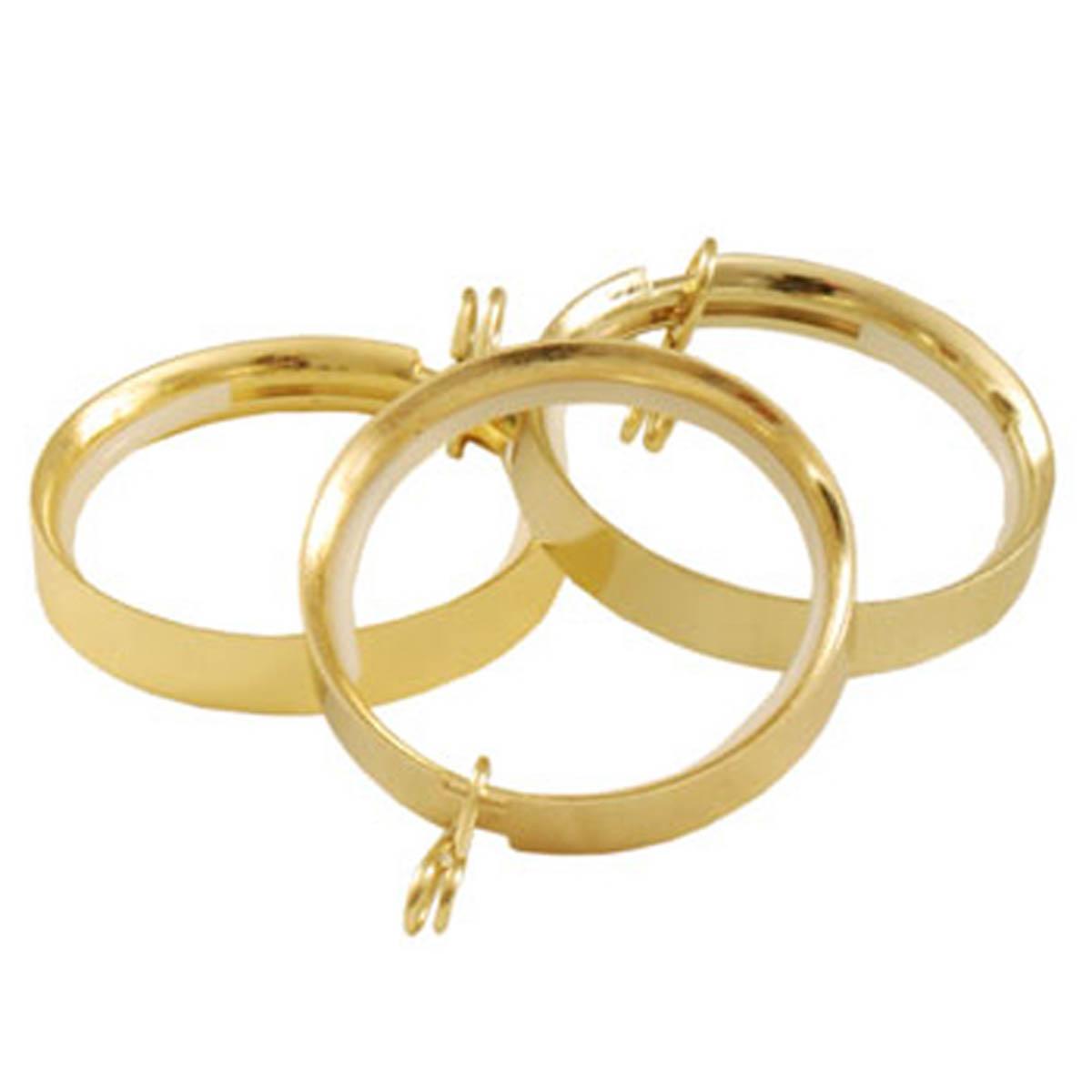 Poles Apart Rings Bright Brass