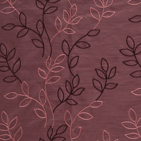Mimosa Curtain Fabric Aubergine