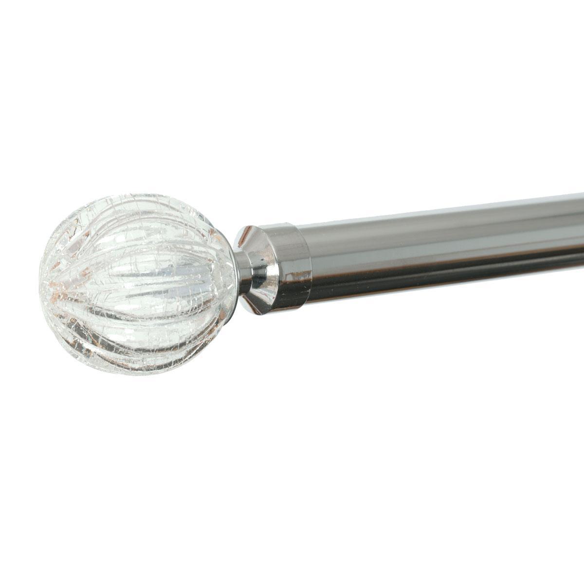 28mm Monarchy Eyelet Curtain Pole Chrome