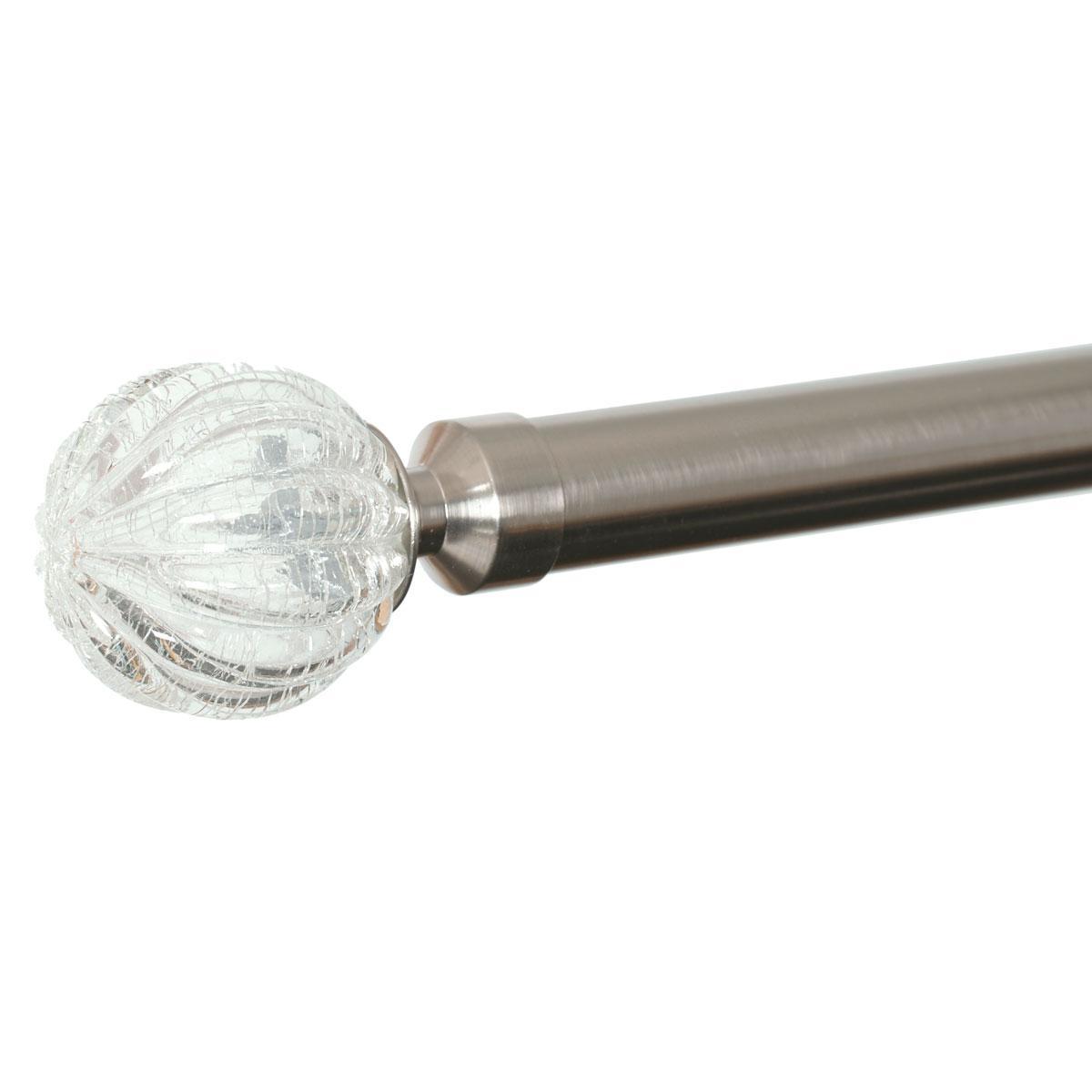 28mm Monarchy Eyelet Curtain Pole Satin Silver
