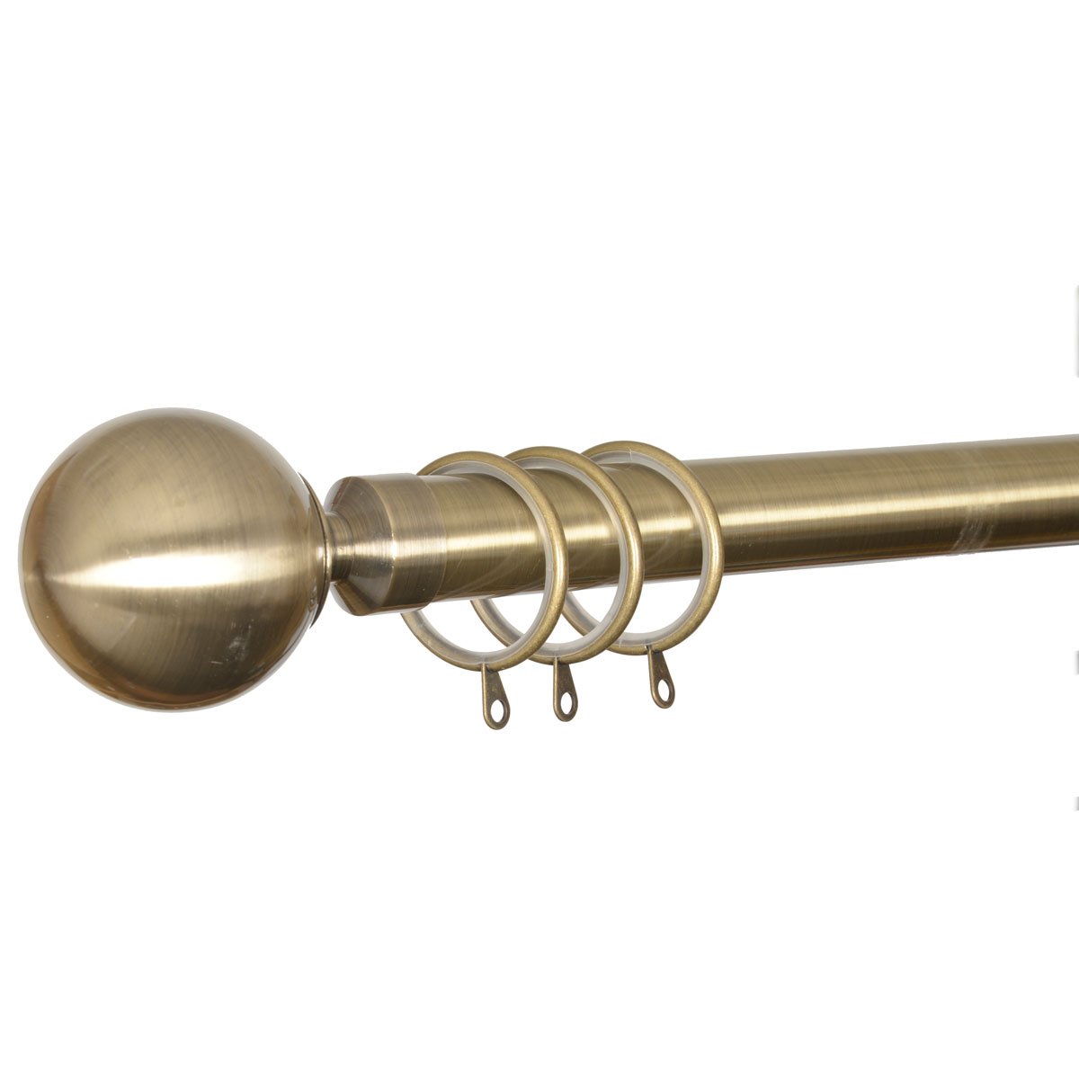 28mm Ball Curtain Pole Antique Brass