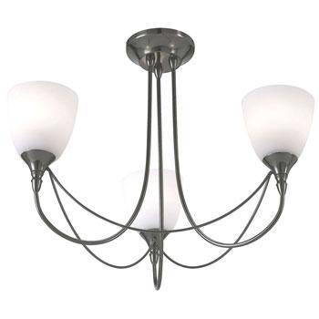 Nottingham 3-Arm Chandelier Satin Chrome