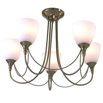 Nottingham 5-Arm Chandelier Antique Brass