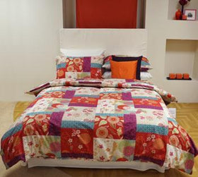 Oriental Printed Patchwork Duvet Cover Multi