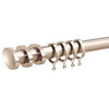 Oval 28mm Bay Window Curtain Poles Satin Silver