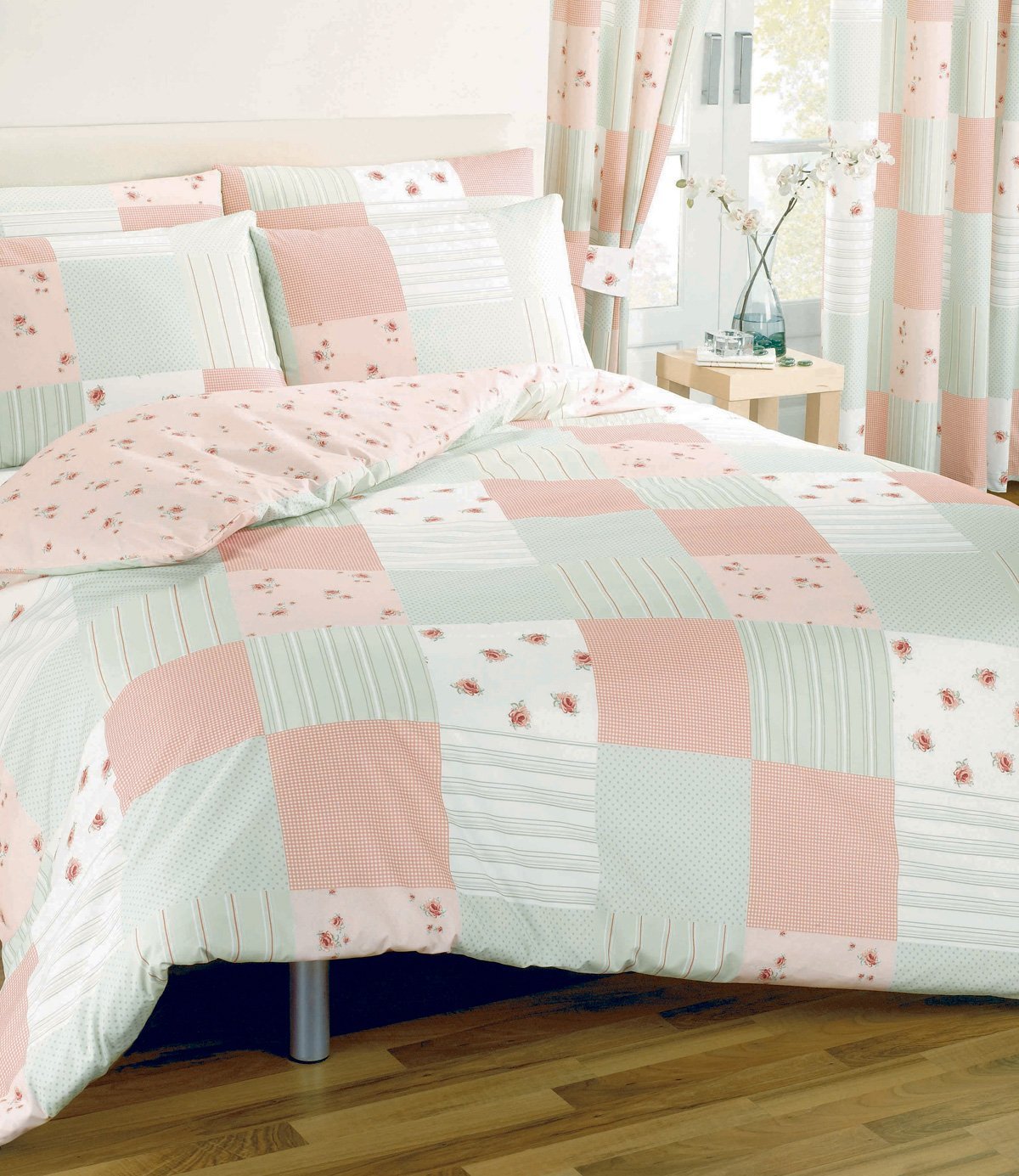 Patchwork Duvet Cover Pink