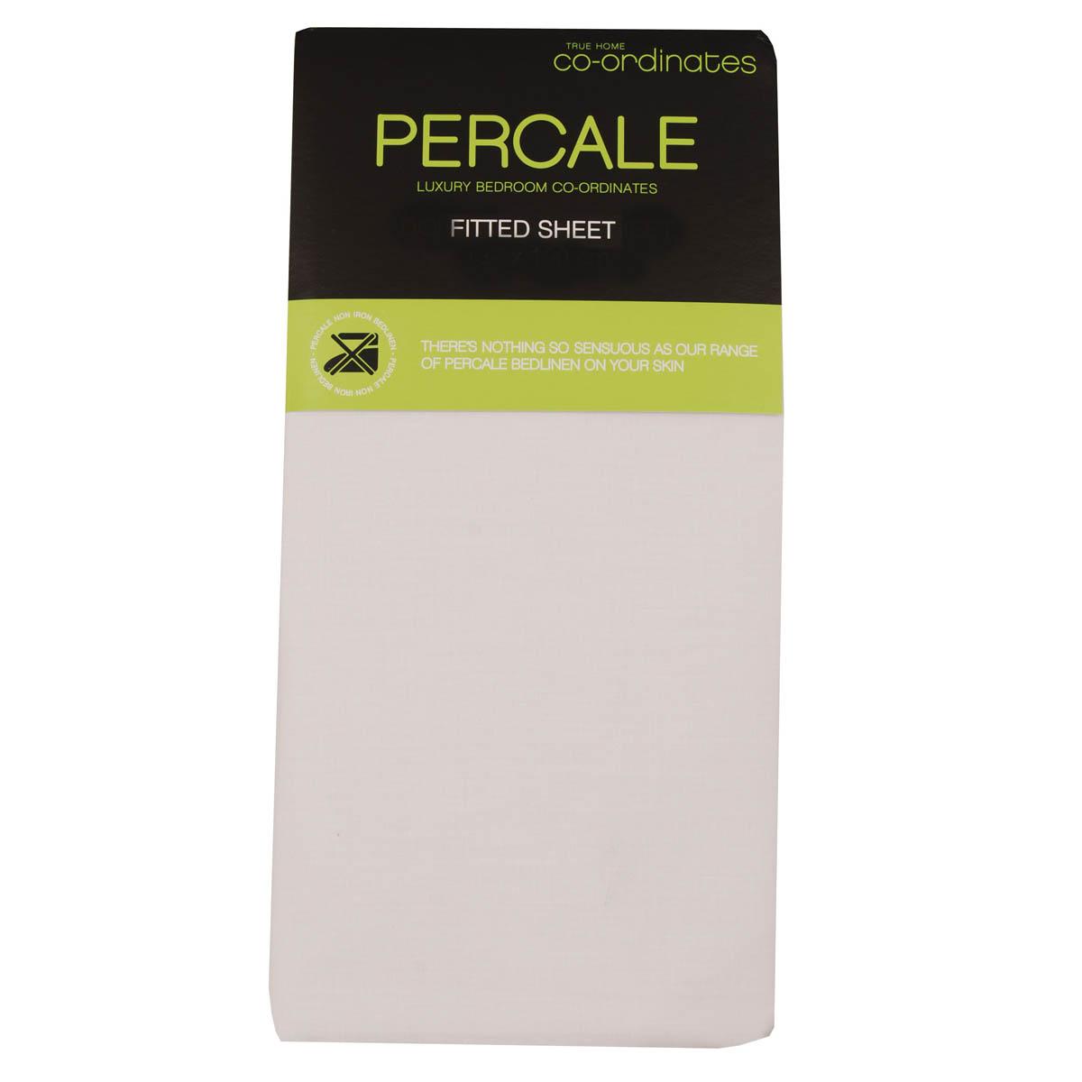 Poly Cotton Percale Bed Linen White