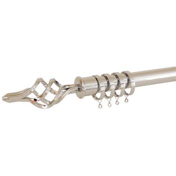 Piazza 28mm Bay Window Curtain Pole Chrome