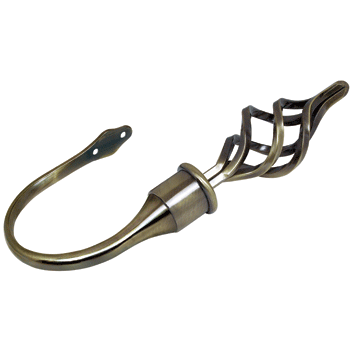 Piazza Holdbacks Antique Brass