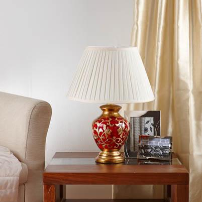 Lucia Table Lamp Red/Gold