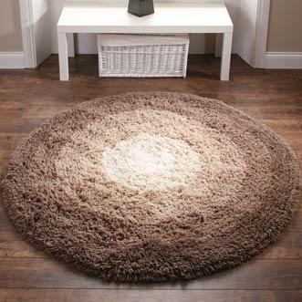 Shadow Circle Rug Brown