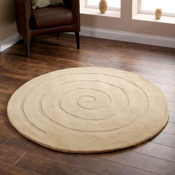 Spiral Circle Rug Gold