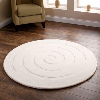 Spiral Circle Rug Ivory
