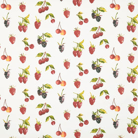 Summer Berries Curtain Fabric Watercolour