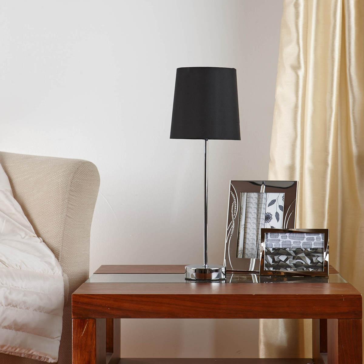 Tall Stick Table Lamp Black