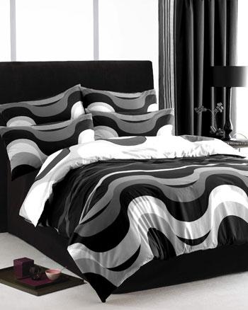 Trevi Duvet Cover Black/Grey Black