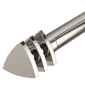 Triangle 28mm Bay Window Curtain Poles Chrome