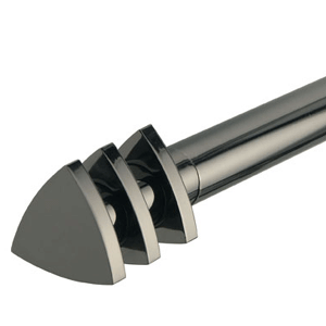 Triangle 28mm Bay Window Curtain Poles Graphite