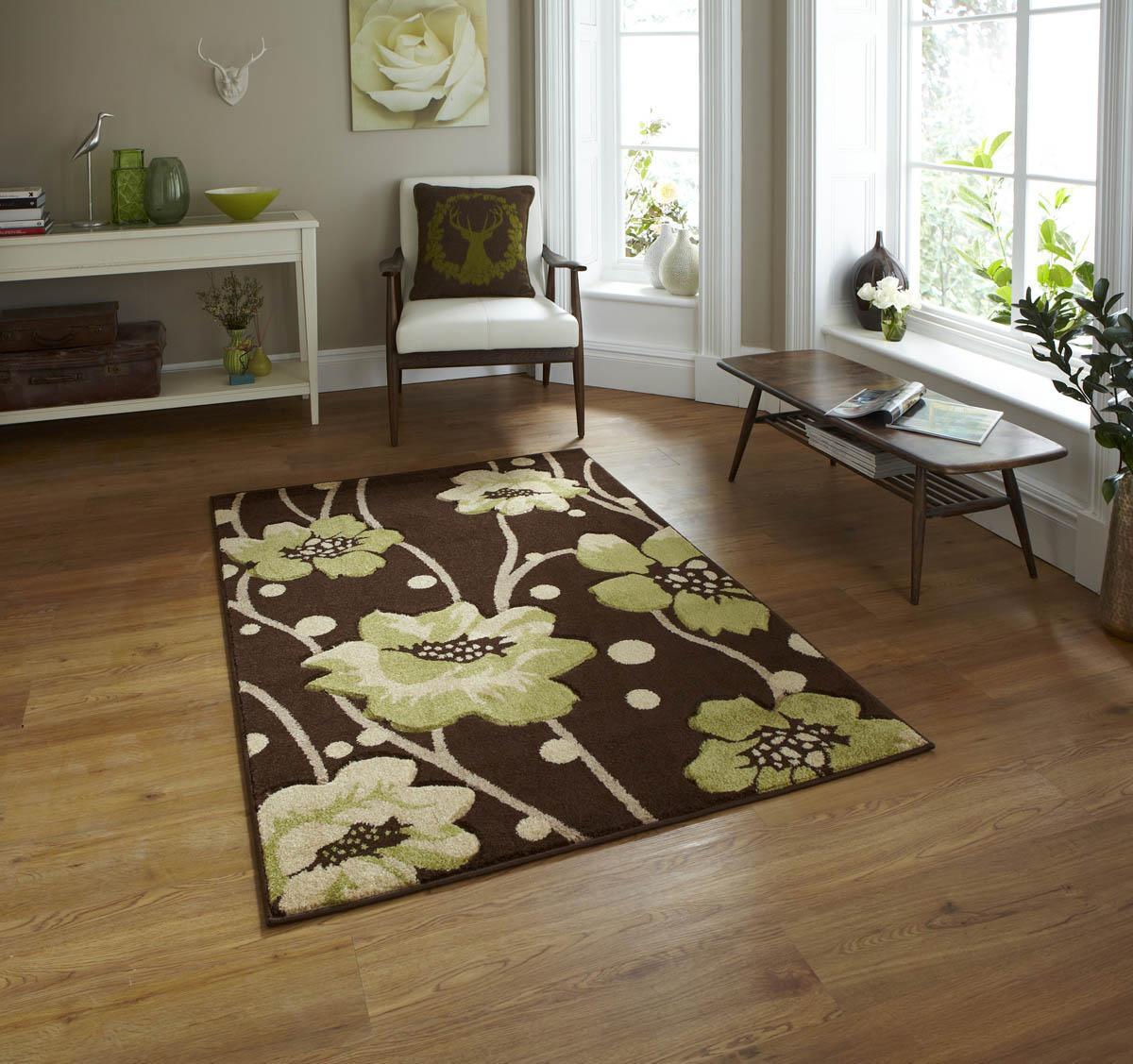 Verona 216 Rug Brown & Green