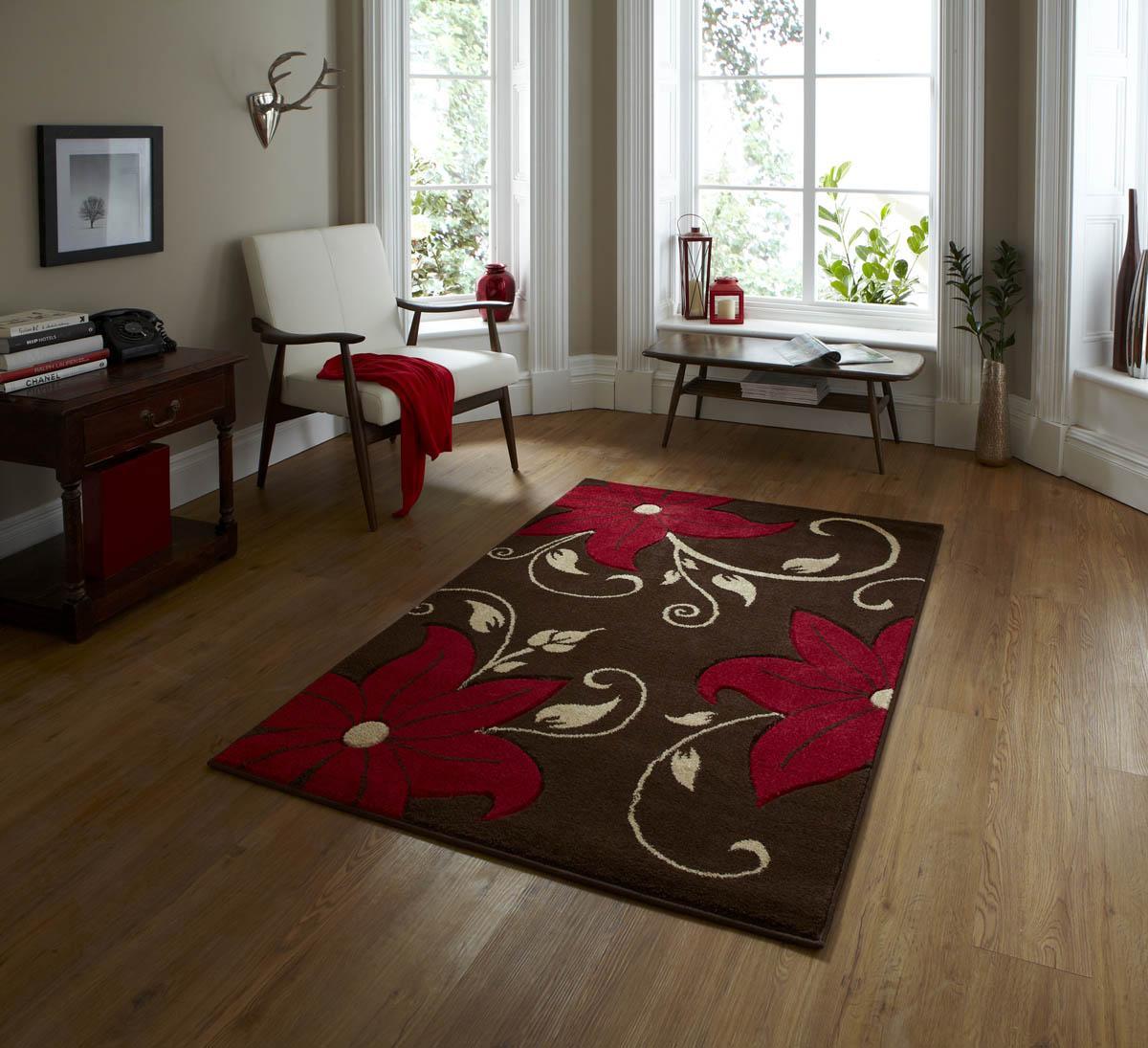 Verona OC15 Rug Brown & Red