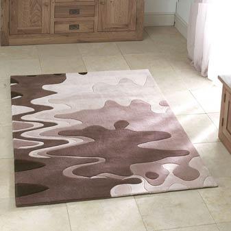 Hong Kong Waves Rug Brown