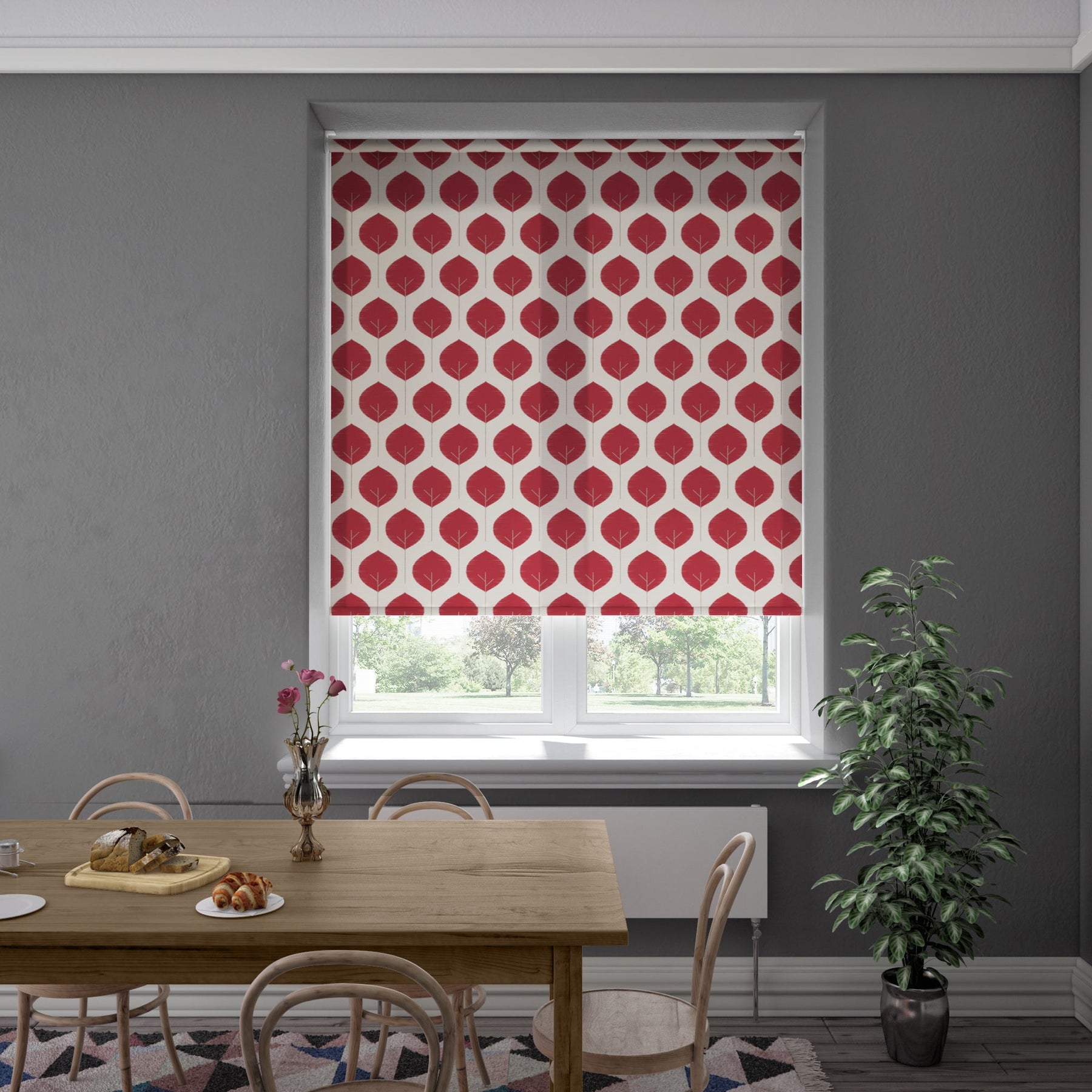Abaca Roller Blind Chilli