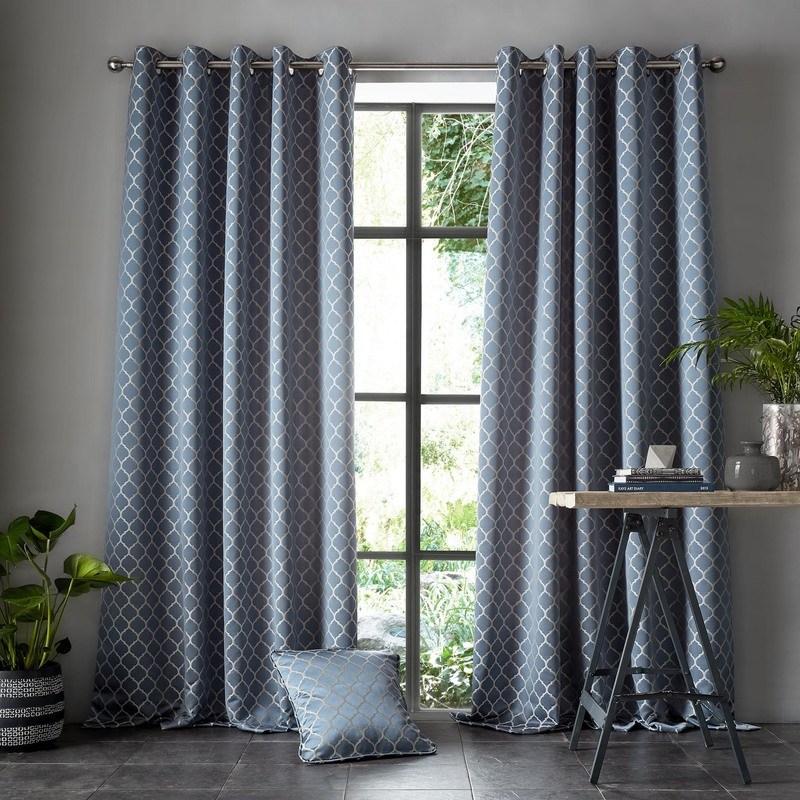 Aldbury Ready Made Eyelet Curtains Danube