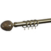 Alexia 28mm Bay Window Curtain Pole Antique Brass