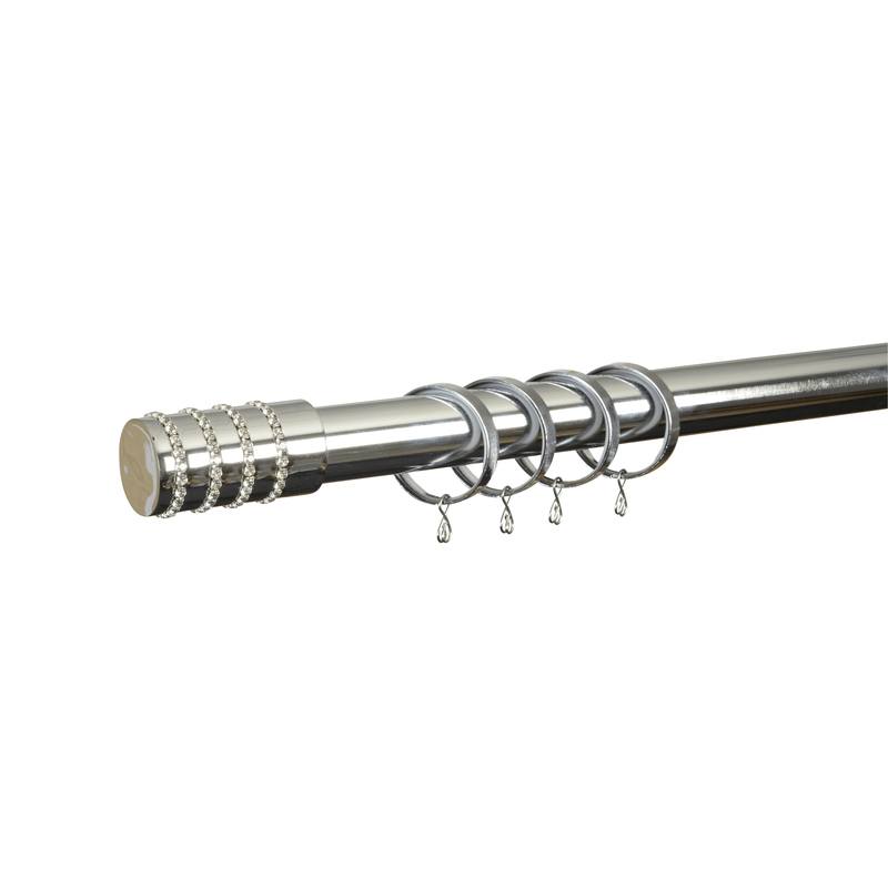 Allure 28mm Bay Window Curtain Pole Chrome