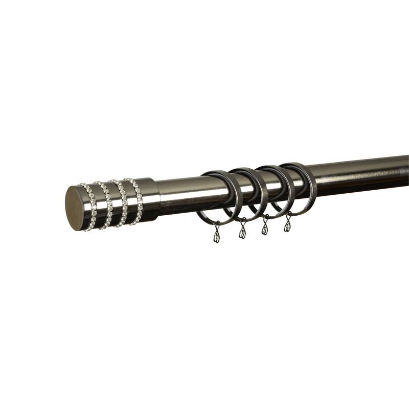 Allure 28mm Bay Window Curtain Pole Graphite