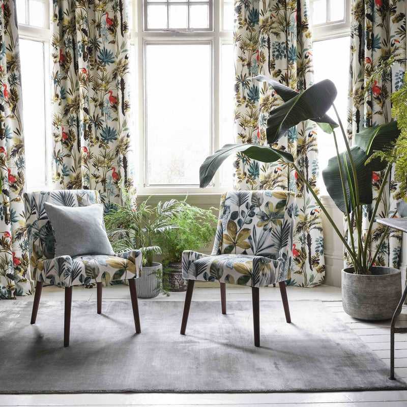 Acadia Curtain Fabric Blush