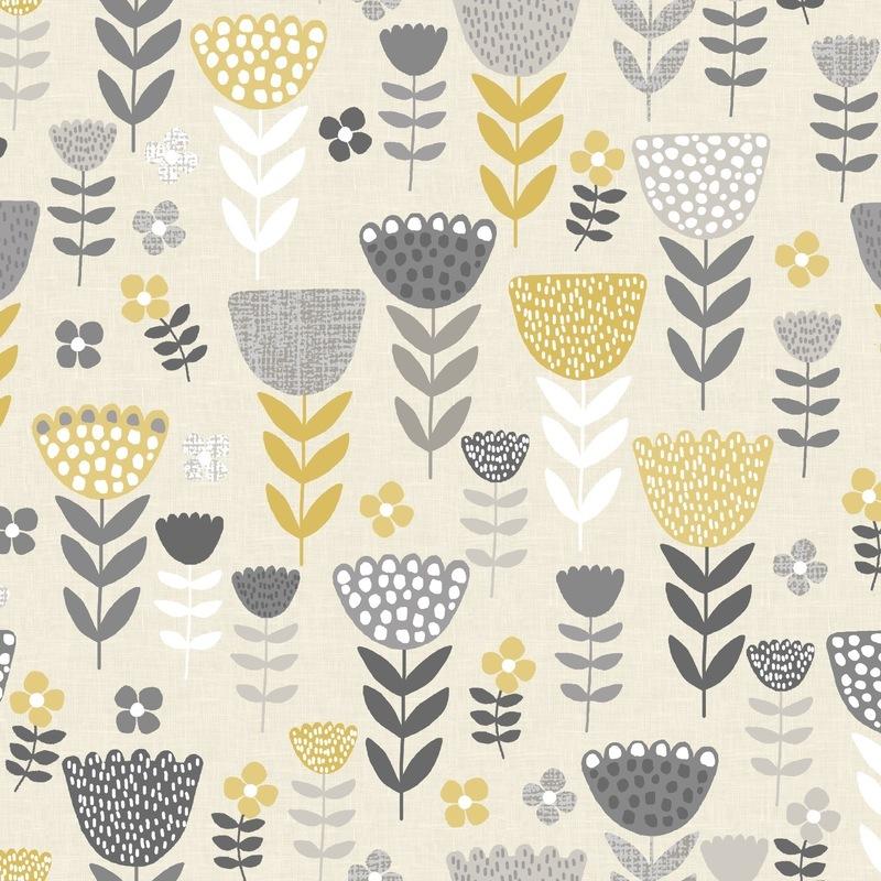 Annika Curtain Fabric Ochre