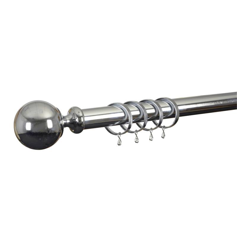 Ares 28mm Bay Window Curtain Pole Chrome