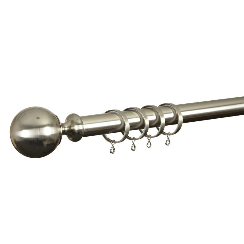 Ares 28mm Curtain Pole Satin Silver