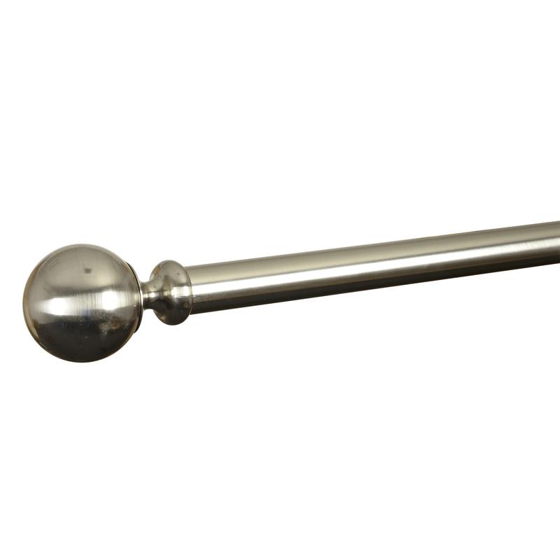 Ares 28mm Eyelet Curtain Pole Satin Silver