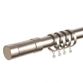 Aspect 28mm Bay Window Curtain Pole Satin Silver