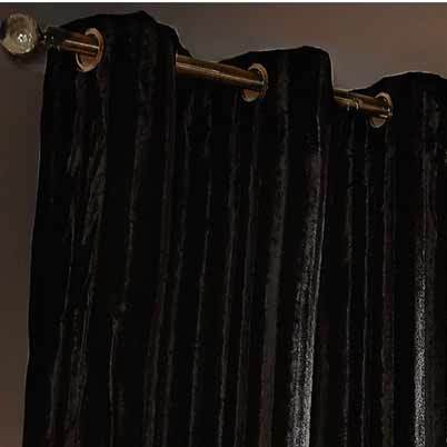 Kylie Minogue - Iliana Ready Made Eyelet Curtains Black