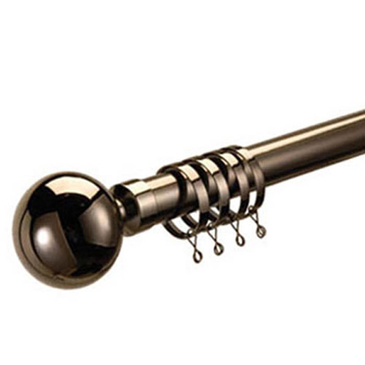 Ball 28mm Bay Window Curtain Pole Graphite