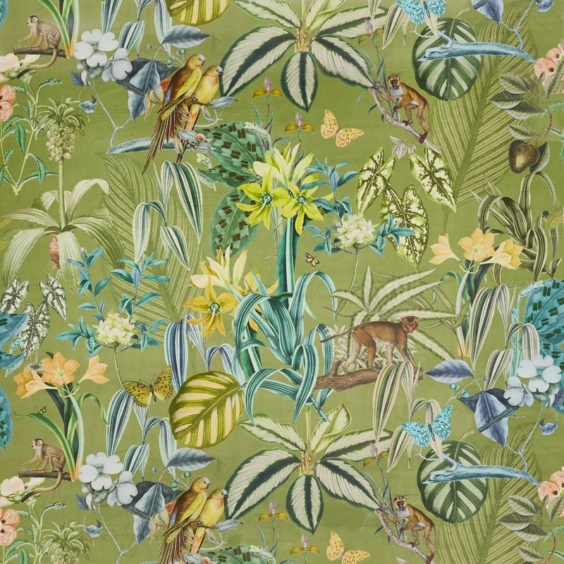 Prestigious Textiles Barbados Velvet Fabric Palm